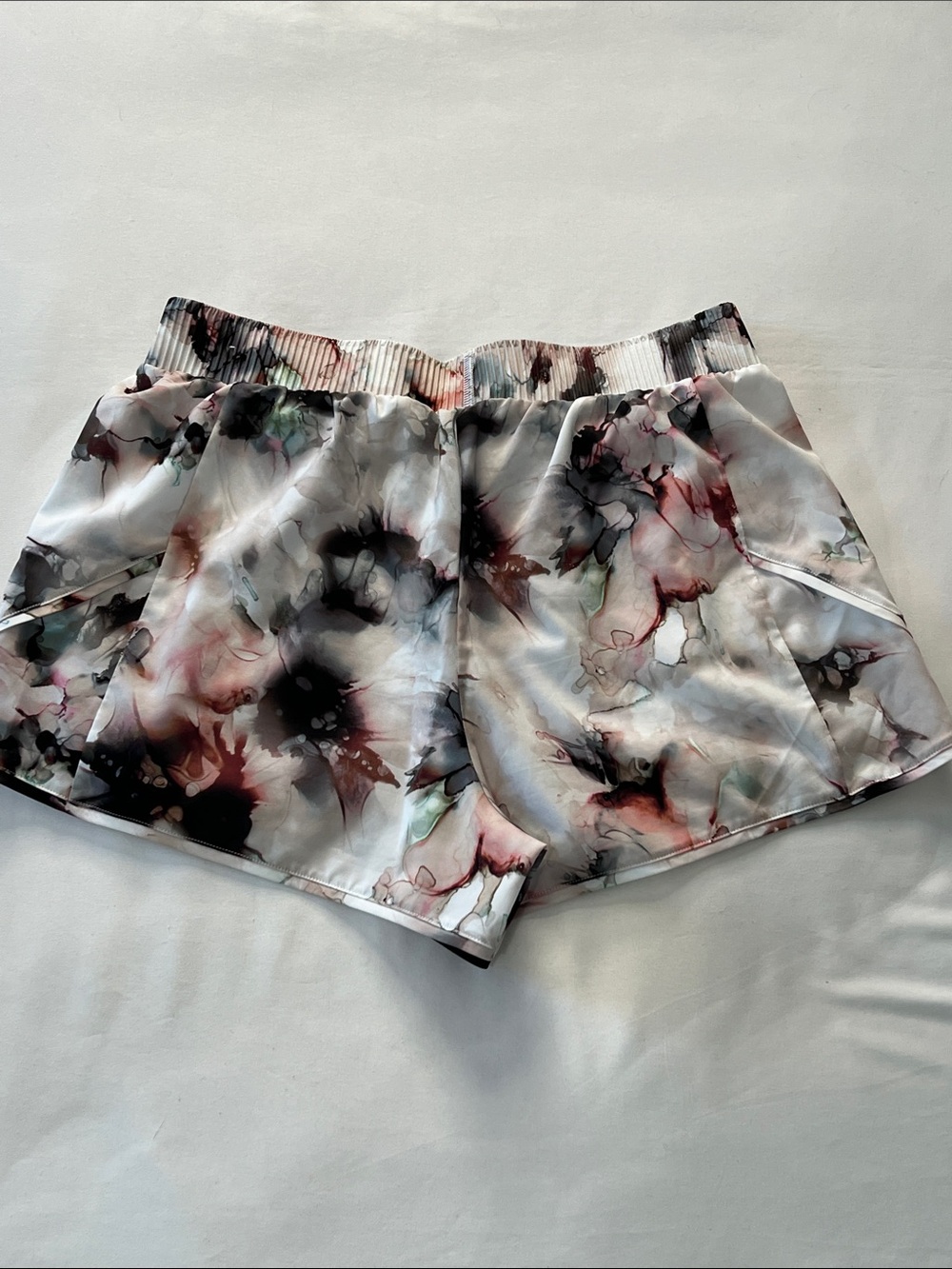 Calia Floral Watercolor Print Yoga Shorts - Picture 2 of 3